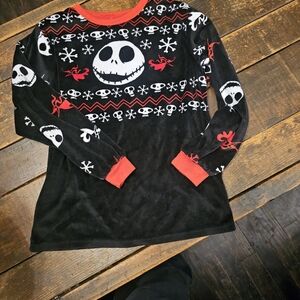 Disney Black and Red Jack Skellington Kids Pajama Top